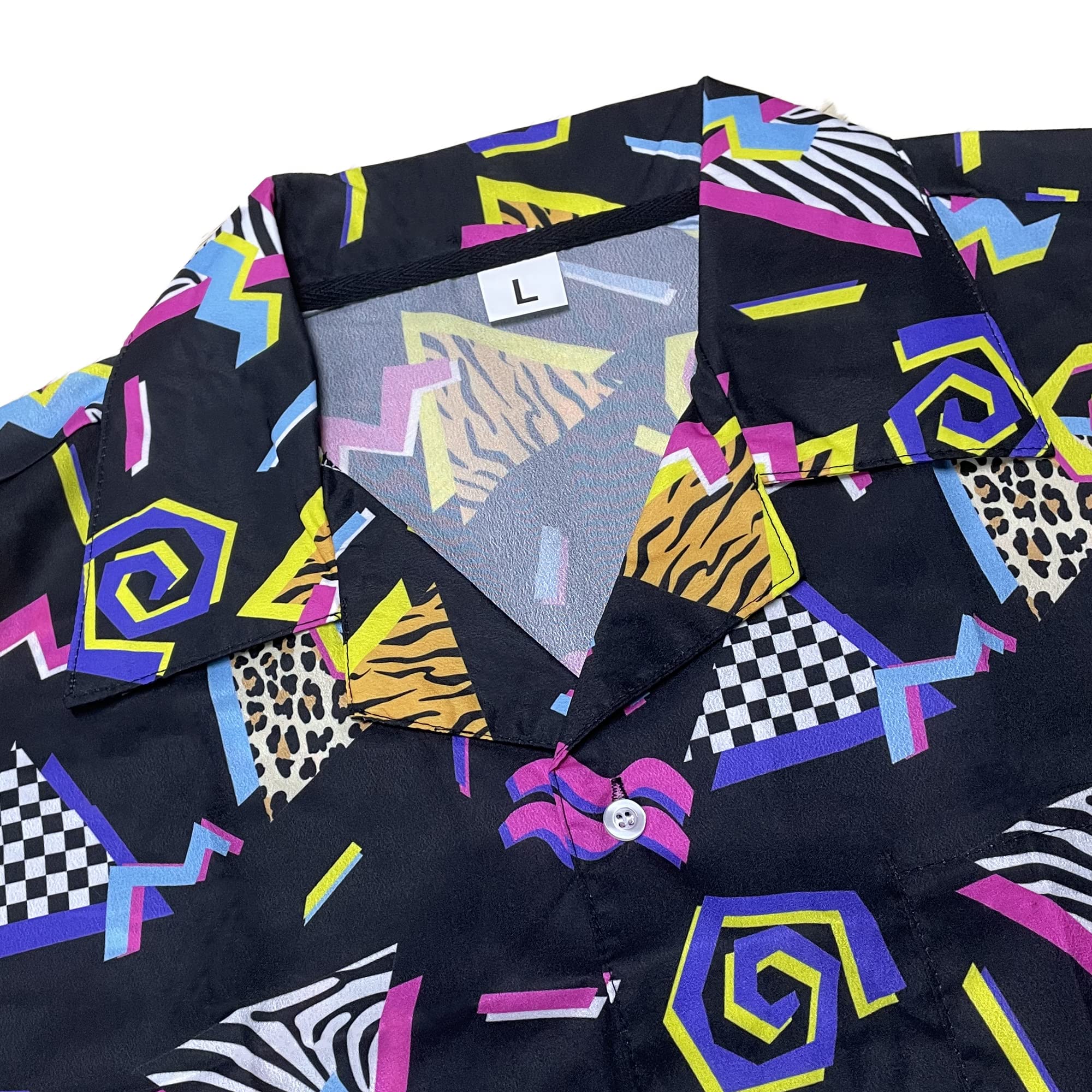 Men's Hawaiian Shirt Casual Button Down Short Sleeves Beach Shirt - 90's Style