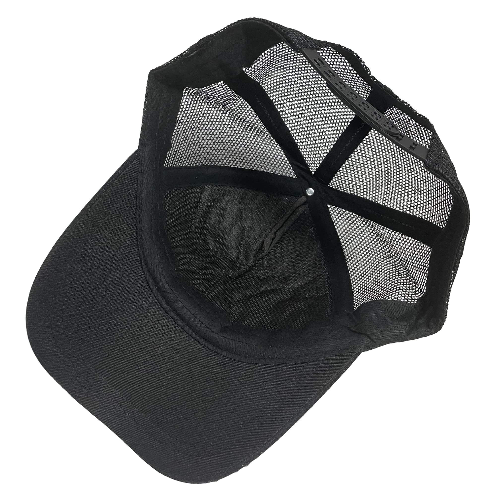 Studded Rhinestone Baseball Cap Adjustable Sparkle Mesh Sun Hat - Black White