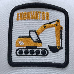 Mesh Trucker Hat Snapback Square Patch Baseball Caps - Excavator