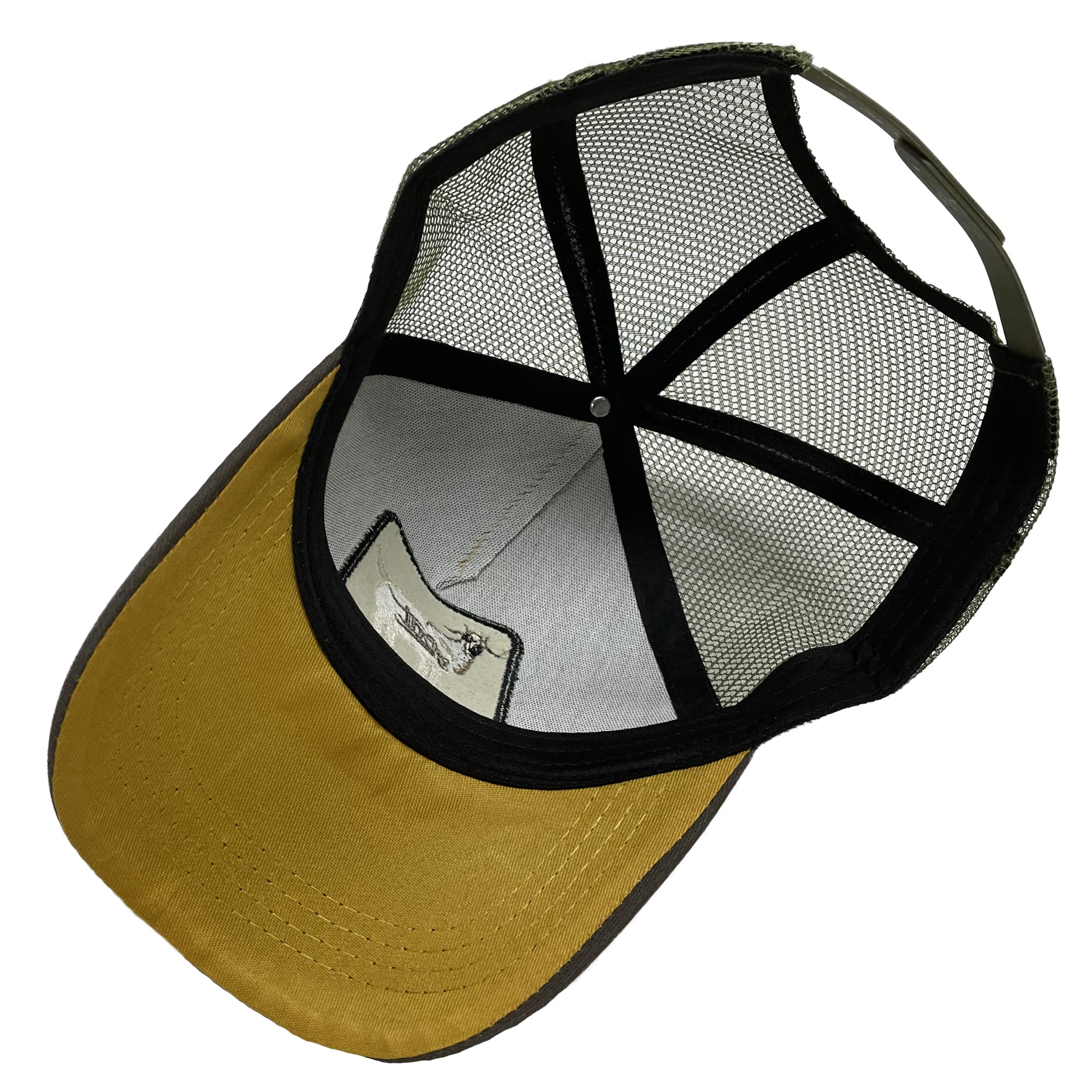 Mesh Trucker Hat Snapback Square Patch Baseball Caps - Goat