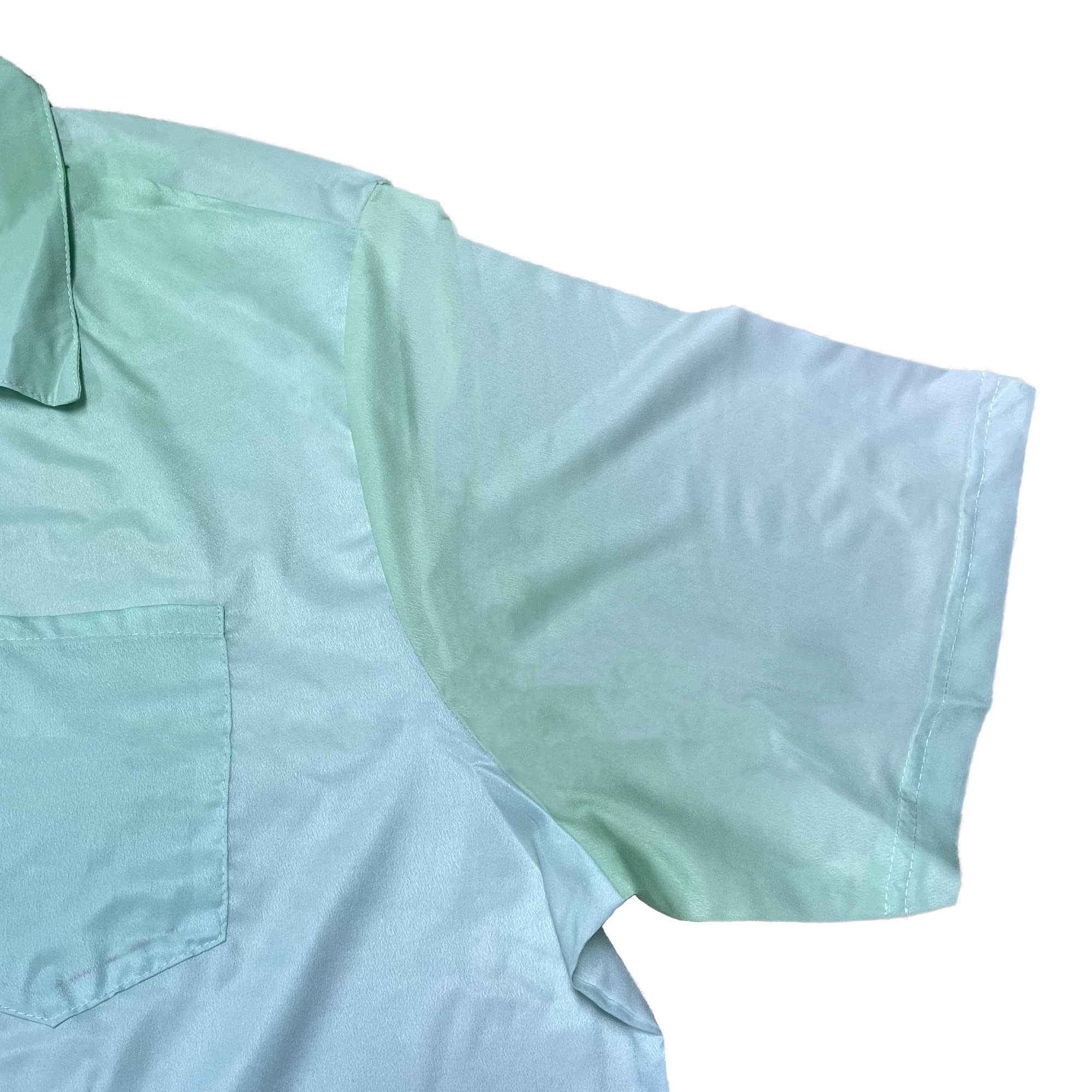 Men's Hawaiian Shirt Casual Button Down Short Sleeves Beach Shirt - Gradient Green Blue
