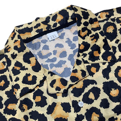 Men's Hawaiian Shirt Casual Button Down Short Sleeves Beach Shirt - Leopard Cheetah Print