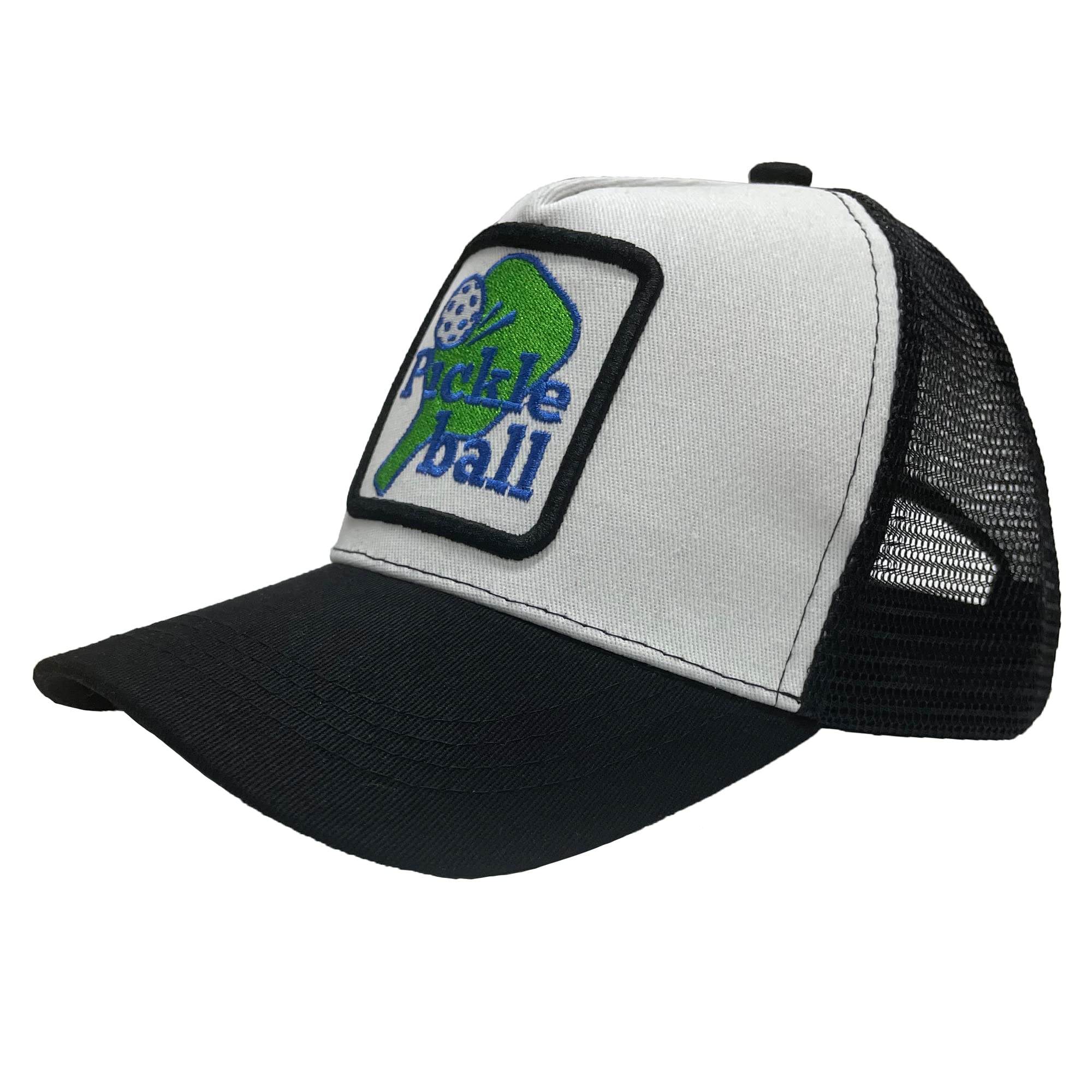 Mesh Trucker Hat Snapback Square Patch Baseball Caps - Pickleball