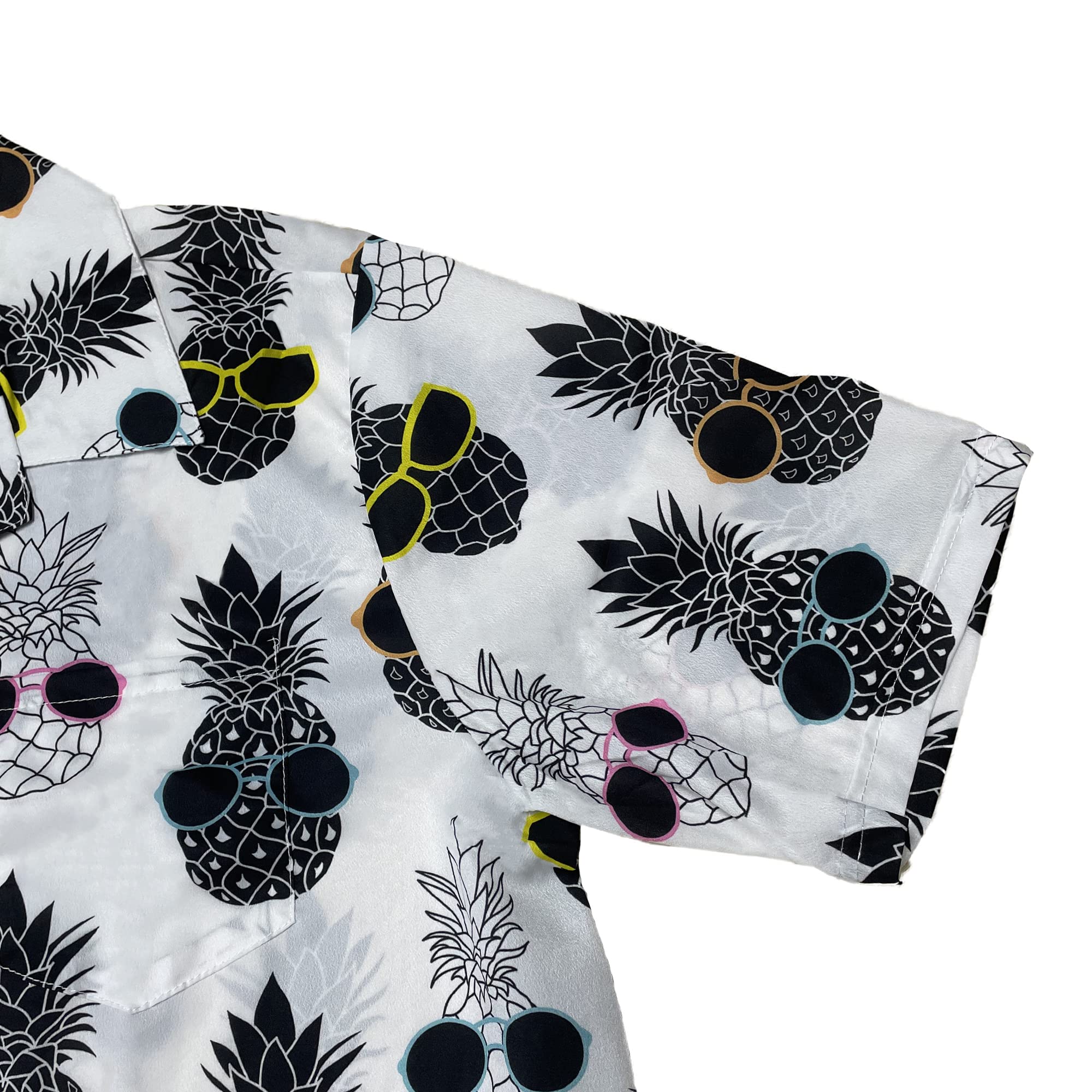 Men's Hawaiian Shirt Casual Button Down Short Sleeves Beach Shirt - Pineapple