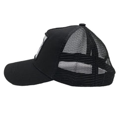 Mesh Trucker Hat Snapback Square Patch Baseball Caps - Skull Skeleton